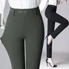 9229 calça legging de outer wear de primavera mãe mulheres de meia-idade mulheres de meia-idade e idosas calças cintura alta elástico elástico all-match skinny