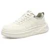 Zapatos de Hombre Estilo Europeo, Tenis para Traje, Zapatos Blancos de Suela Gruesa Estilo Británico, Zapatos Transpirables Delgados Antideslizantes para Primavera, Zapatos de Hombre de Moda