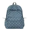 Mochila minimalista de estilo japonés, inspirada en la dopamina, con lunares coloridos: una mochila escolar elegante, informal, ligera y de gran capacidad para estudiantes de secundaria