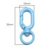 Hebilla en forma de 8 de aleación pintada 16x 39mm hecha a mano DIY accesorios para llavero hebilla para mochila colgante externo anillo de conexión para joyería