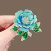 Broche Exquisito de Flor de Peônia de Alta Qualidade, Corsage Clássico Estilo Chinês, Alfinete Elegante, Acessório Floral para Qipao e Hanfu