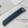 En stock Estuche Retro de PU para Lápices Bolsa de Almacenamiento Simple con Botón Estuche para Lápices de Papelería para Estudiantes Cubierta Protectora de Color Sólido Simple y Doble