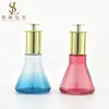 Botella gotero cónica de 50 ml Botella dispensadora cosmética de loción de aceite esencial Gotero con forma de trompeta Botella de aceite esencial Botella dispensadora de vidrio
