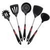 Cozinha antiaderente espátula 6 peças conjunto non-slip cartão design silicone espátula de aço inoxidável punho silicone utensílios de cozinha