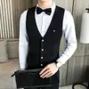 Actividad de Correr Chaleco Corto de Hombre con Cuello en V de un Solo Botón Chaqueta de Hombre Chaleco Casual Ropa de Trabajo Ropa de Hombre
