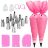 Venta al por mayor del fabricante Juego de 40 boquillas decoradoras de acero inoxidable Bolsa para decorar pasteles de crema Juego de herramientas para hornear DIY