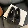 Nuevos Zapatos de Ballet con Lazo Cálidos, Forro de Felpa Peluda, Slip-On de Ballet, Boca Baja Mary Jane para Mujer, Otoño e Invierno 2025