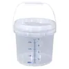 Balde com Marcações de Escala 1-25, Balde de Plástico Transparente, Balde Redondo, Balde de Água para Imersão de Proteína na Urina 84, Balde Colorido, Balde Selado