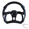Carro modificado volante metal corrida videogame kart volante PU couro competitivo volante 13 polegadas