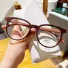 Óculos Planos Estilo Retrô com Armação Redonda e Pernas com Textura de Madeira, com Proteção contra Luz Azul, Adequados para Lentes de Grau, para Homens e Mulheres, Estudantes, Uso Diário