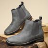 Botas Chelsea de piel sintética para hombre, botas Martin informales de estilo británico para otoño e invierno, combinables con todo.
