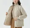 Nueva Chaqueta de Algodón con Relleno de Plumón Cálida de Manga Larga para Mujer, Abrigo Ligero de Algodón, Chaqueta de Algodón Talla Grande, Chaqueta con Cuello de Canalé