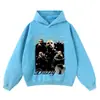Sudadera con Capucha Holgada Estampada Estrella High Street Sudadera con Capucha de Cantante Sudadera con Capucha Batik Otoño e Invierno 420g Transfronteriza Hombres y Mujeres