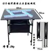 Mesa cuadrada larga plegable de aleación de aluminio para exteriores, ultraligera, portátil, para mahjong, camping, barbacoa, picnic, mesa elevadora y silla.