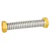 Tubo Corrugado de Aço Inoxidável 304 com Rosca Fina, Tubo de Ar Condicionado Central com Rosca Não Padrão, Mangueira Flexível de Metal para Unidade Fan Coil com Tampa de Cobre de 6 Pontos