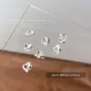 Celebridad de Internet Pila Inferior Taladro Uñas Arte Joyería Destello Corazón Torcido Ovalado Maillard Cristal Pila Taladro Bola Uñas Arte Joyería