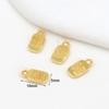 Colgante Pequeño de Ábaco con Carácter de Fortuna de Oro Real Chapado en Oro de 18 Quilates para Joyería DIY, Dijes Pequeños, Aretes, Colgantes para Orejas, Pulseras, Collares D105