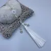 Yixiangfei hebilla de seguridad de tres colgantes borla 12 cm borla cheongsam vestido cara de caballo colgante de jade decoración colgante de cintura tapeta de presión paso prohibido