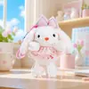 Nuevo peluche vestido de princesa conejo de orejas largas llavero colgante lindo caricatura muñeca Lolita decoración de bolsa de niña
