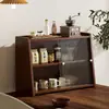 Gabinete de almacenamiento para encimera de cocina con puertas, estante de almacenamiento para condimentos, estante de almacenamiento por capas, gabinete multifuncional