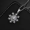 Avatar Hip-Hop Europeo y Americano Colgante Copo de Nieve Joyería Navideña Collar de Zirconia Accesorios de Otoño e Invierno Joyería de Alta Gama para Mujer