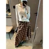 Mochie Rosto Liso Menina Coreana Fibra de Vinagre Tencel Mistura de Lã Gola Polo Casual Manga Longa Camisa Base MQ1953