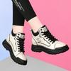 Zapatos Deportivos Casuales de Piel Genuina 2025 para Mujer en Otoño e Invierno con Mayor Altura para Personas Bajas Zapatos Planos Tipo Daddy Blancos de Suela Gruesa Zapatos Pequeños de Piel
