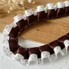 Accesorios de Encaje con Adorno de Menta y Chocolate Lunares Hecho a Mano Materiales DIY Ropa para Muñecas Borde Fruncido Cinta Decorativa Delgada