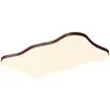 Lámpara de techo estilo vintage para sala de estar en color nogal, nueva lámpara de techo color crema de espectro completo que protege los ojos para el dormitorio