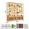 Estante Antiguo de Estilo Chino Nuevo Madera No Sólida Gabinete Multitesoro Partición para Sala de Té Estantería Sala de Estar Vitrina para Té Gabinete para Té Estante de Almacenamiento