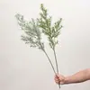 Decoração de Hotel de Plantas Verdes Alecrim Simuladas Textura Aveludada Planta Artificial Estilo Nórdico Decoração de Casa Acessórios para Arranjo de Flores