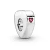 Cuentas rojas brillantes con forma de corazón y diamante, agujero grande, en stock, al por mayor, aleación para manualidades, cuentas sueltas con forma de corazón, accesorios para joyería con cuentas