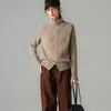 Suéter de Cachemira para Mujer Otoño/Invierno 2026, Cárdigan Engrosado, Diseño Versátil, Tejido de Lana con Punto Trenzado