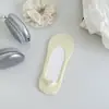 Meias de Barco de Boca Rasa Femininas Verão Algodão Inferior Boca Rasa Invisível Nova Antiderrapante Resistente ao Calcanhar Respirável Meias de Seda Gelada Verão Finas