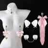 Juguetes sexuales set de gato set de cinco piezas SM collar de campana con lazo cola femenina tapón anal pinzas para pezones productos para adultos