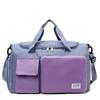 Nueva Color Bolso de Viaje Plegable para Hombres y Mujeres de un Solo Hombro Portátil de Gran Capacidad con Compartimento Separado para Zapatos Húmedos y Secos