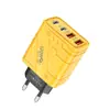 Carregador de Celular Duplo Pd+ Duplo USB Modelo Novo Transfronteiriço Quatro Portas 2U+2C Regulamentos Europeus e Americanos Regulamentos Britânicos Cabeça de Carregamento Rápido para Viagem