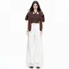 Pantalones de Lino Anchos Estilo Old Money 2336 para Mujer, Pantalones Casuales Sueltos de Tencel Delgados de Cintura Alta Verano 2026