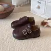 Zapatos de Cuero Bajos con Tallado Estilo Coreano para Niñas, Nuevos para Primavera y Otoño 2026, Zapatos de Suela Suave, Zapatos Antideslizantes de Princesa para Niñas