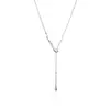 Estilo Francês Atmosfera Exquisita Design Simplificado Pingente Gota de Água Corrente para Suéter Luxo Leve Nicho Personalidade Sinta o Temperamento Colar Ajustável