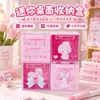 Caixa Organizadora de Mesa Sanrio Melody Empilhável Acrílico Organizador de Mesa Caixa de Armazenamento Mini Gaveta