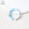 Anillo de Aleación con Hebilla de Resorte de Bambú Degradado Pintado Gancho para Bolsa Accesorios de Joyería DIY Llavero Cadena para Teléfono Móvil