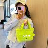 Lonchera bento con pudín de melodía rosa y blanca, bolso de peluche portátil, con diseño de perro de orejas grandes y coolomi de Yugui