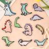 Duoku bordado bordado por computadora etiqueta bordada pegatinas de tela parche de animal de dibujos animados dinosaurio accesorios de ropa pegatinas de bordado autoadhesivas