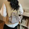 Bolso de Mano Estilo Coreano para Mujer 2026 Nuevo de Moda Tendencia Patrón de Lichi Bolso Cubo Versátil Bolso de Hombro Cruzado