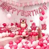 Famosa da Internet Melhor Amiga da Menina Festa de Aniversário Feliz Decoração de Parede de Fundo Balão Festa de Aniversário de 18 Anos Adulto Conjunto de Balões de Aniversário