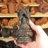 12cm Madera de Águila Indonesia Torre de los Tres Santos Occidentales Adornos Oficina Hogar Adornos Diseño Artesanía Tallada a Mano