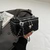Nueva Moda Bolso Pequeño Cuadrado Portátil Combinable Estilo Extranjero Bolso Caja Alto Valor de Color Cadena Romboidal Bolso Cruzado Bolso de Cosméticos