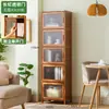 Estantería moderna minimalista con puertas gabinete de rejilla a prueba de polvo combinación gabinete vertical gabinete estrecho gabinete de almacenamiento estantería de pie montado en la pared