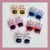 Accesorios de decoración para gafas de fiesta de cumpleaños, forma de vela de cumpleaños, gafas divertidas, fábrica directa, gafas creativas al por mayor